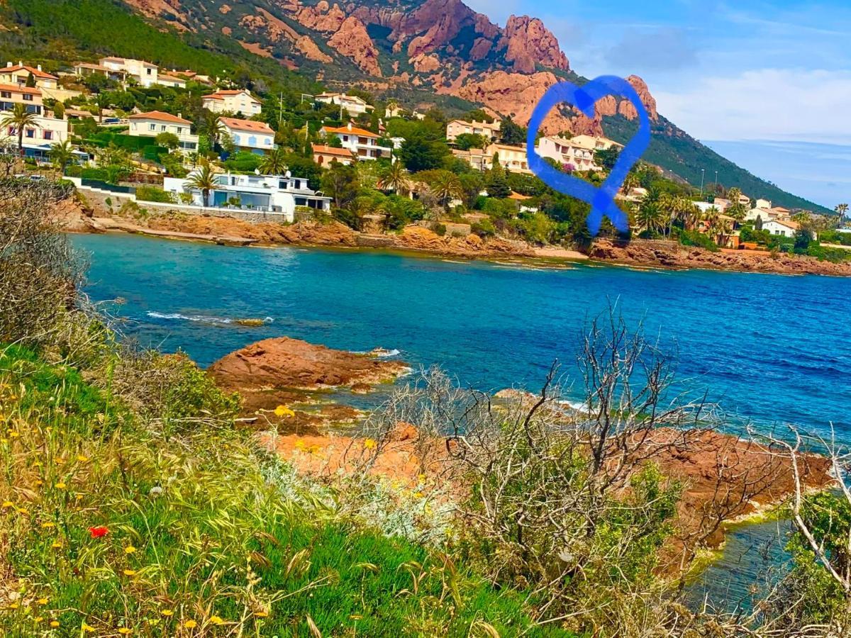 La Belle Vue-Charming Duplex Apartment With Sea View, 50 Meters From Beach And Private Parking Saint-Raphaël Kültér fotó